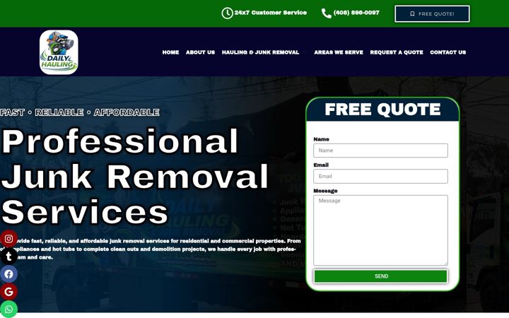 Screenshot of dailyhaulingjunkremoval.com