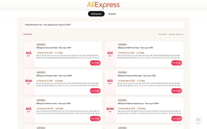 Screenshot of dailyhotsale.com