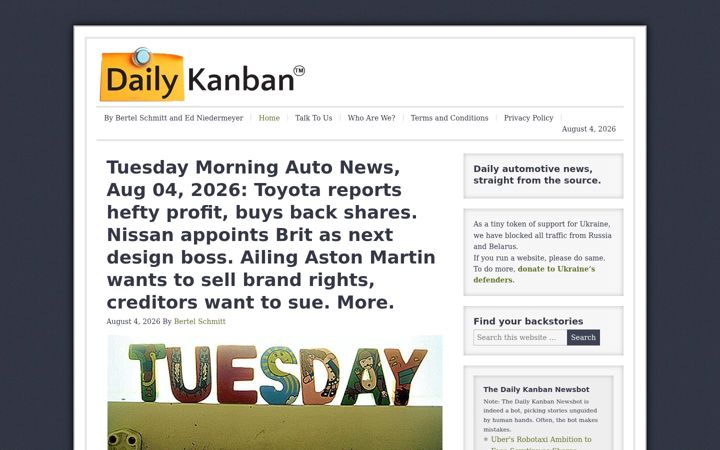Screenshot of dailykanban.com