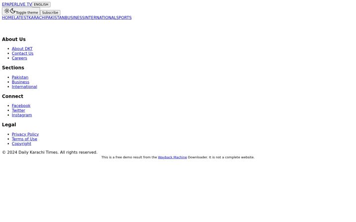Screenshot of dailykarachitimes.com