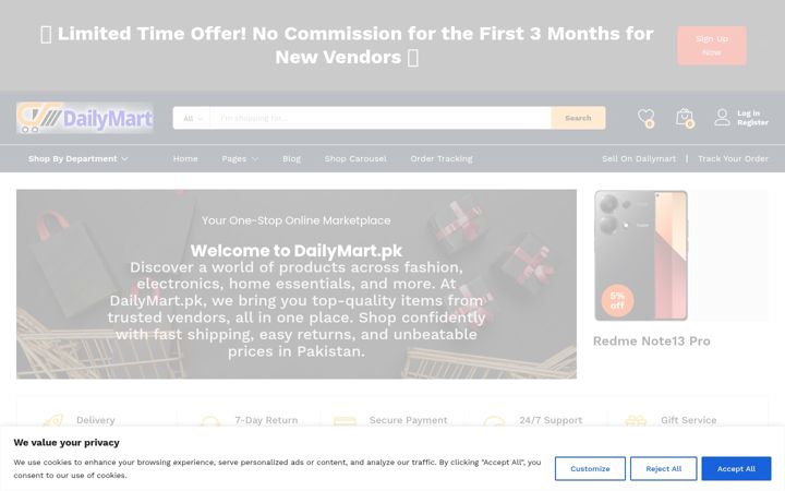 Screenshot of dailymart.pk