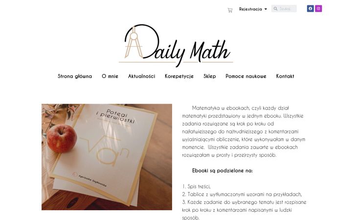 Ekrano kopija dailymath.pl