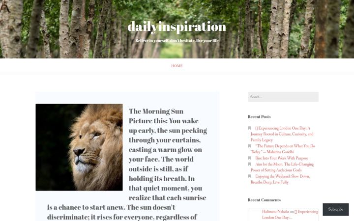 Screenshot of dailymindfulinsight.com