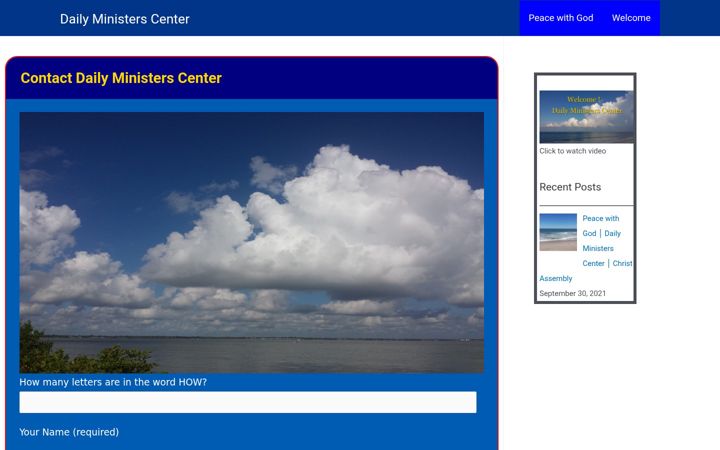 Screenshot of dailyministerscenter.com