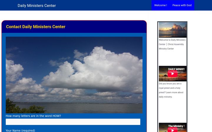Screenshot of dailyministerscenter.org