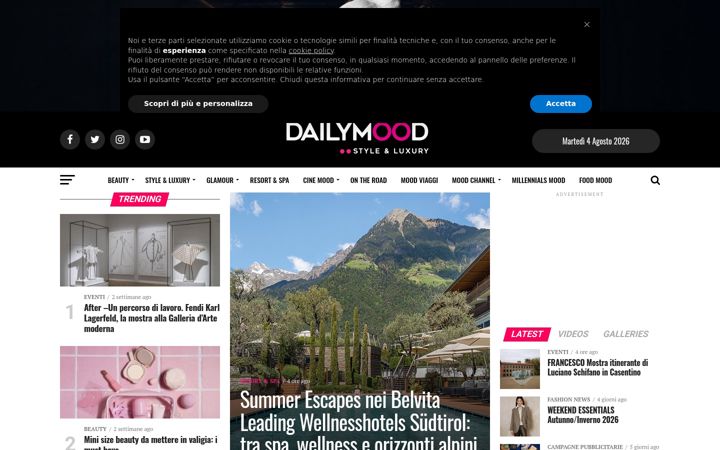 Ekrano kopija dailymood.it