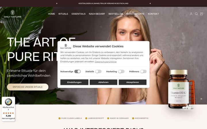 Screenshot of dailynature.com