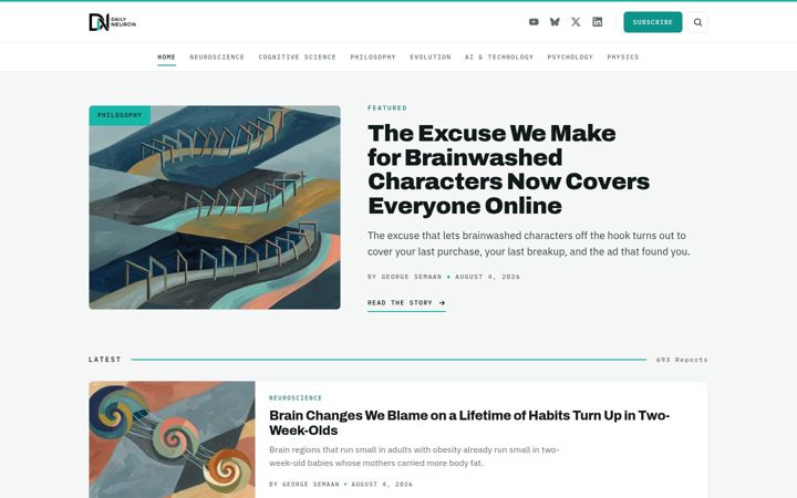 Screenshot of dailyneuron.com