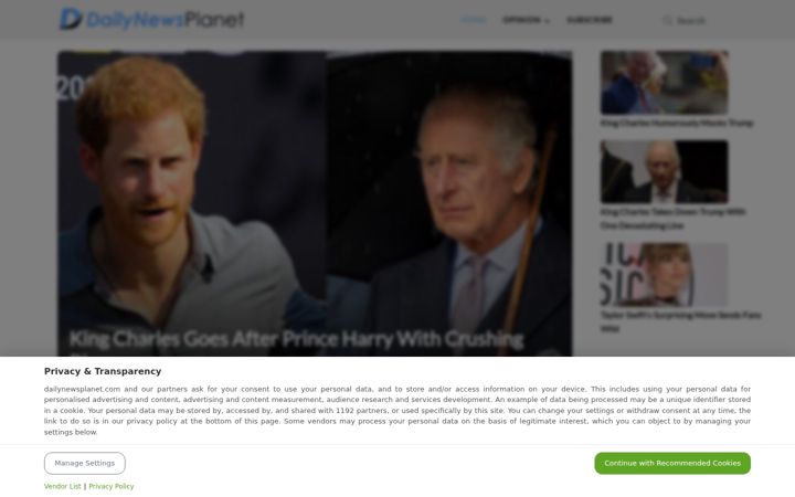 Screenshot of dailynewsplanet.com