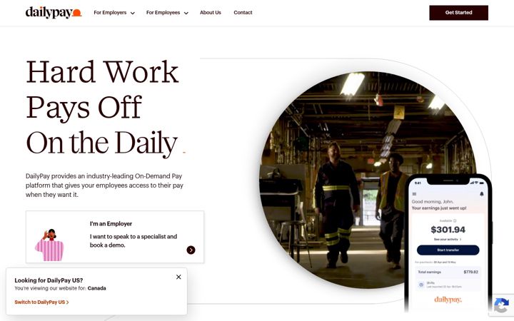 Screenshot stránky dailypay.ca