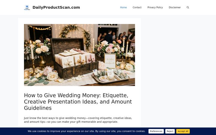 Screenshot of dailyproductscan.com