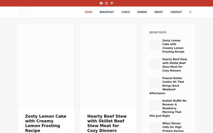 Screenshot of dailyrecipespro.com