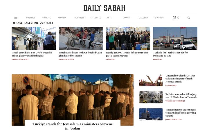 Screenshot of dailysabah.com