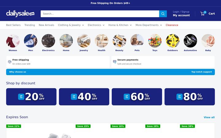 Skjermbilde av dailysale.com