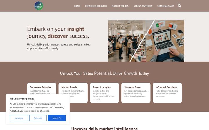 Screenshot of dailysalereport.com