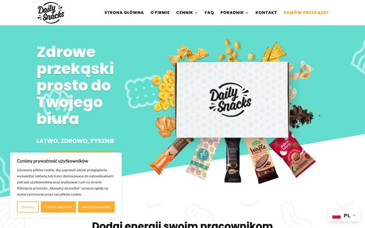 Ekraanipilt saidist dailysnacks.pl