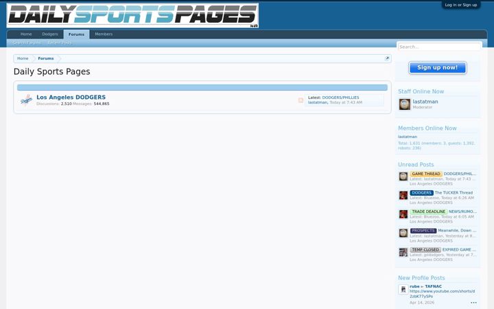 Screenshot of dailysportspages.com