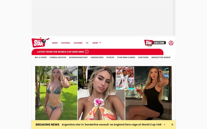 Screenshot of dailystar.co.uk