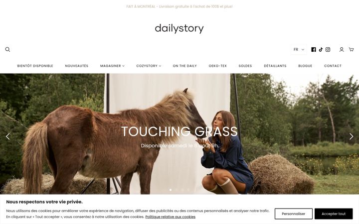 Screenshot stránky dailystory.ca