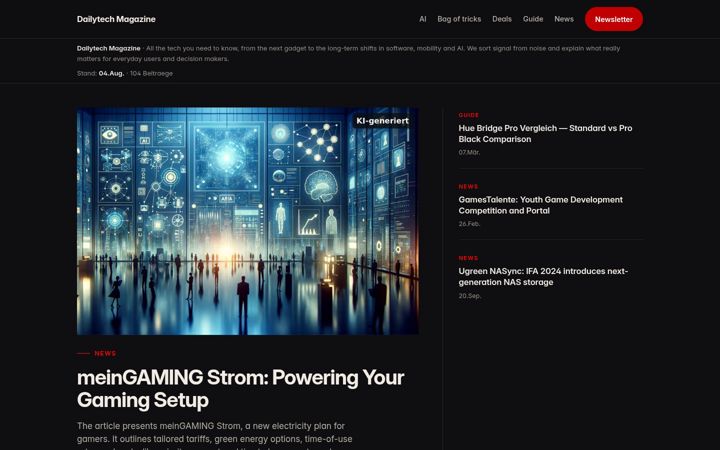 Screenshot of dailytechmagazine.com