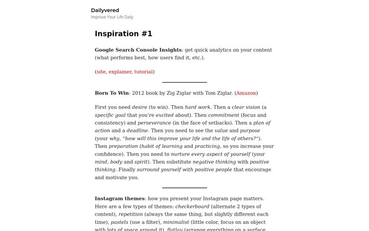 Screenshot of dailyvered.com