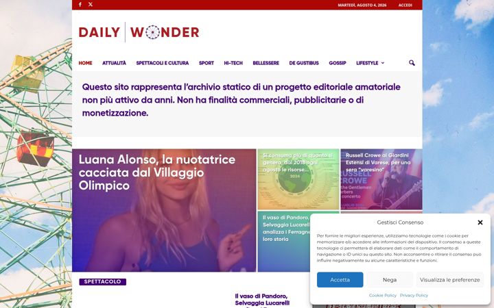 Screenshot di dailywonder.it
