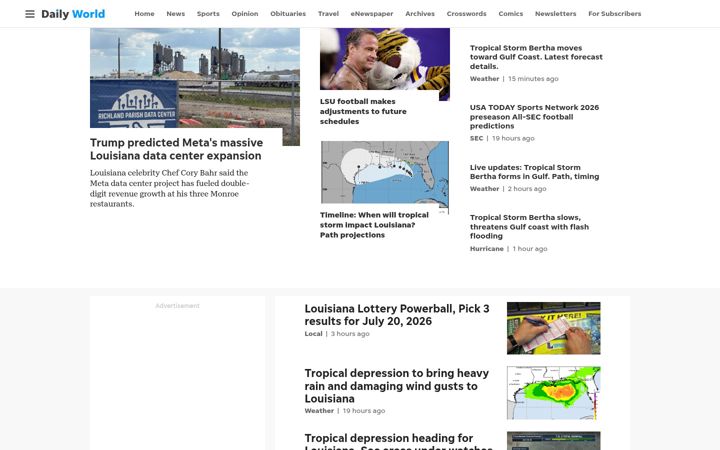 Captura de pantalla de dailyworld.com