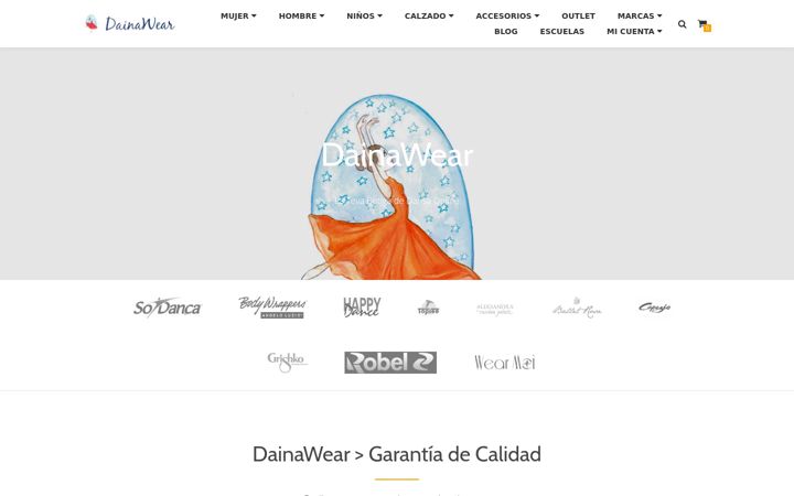 Screenshot of dainawear.com
