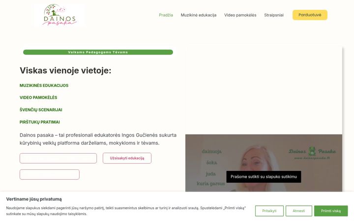 Screenshot di dainospasaka.lt