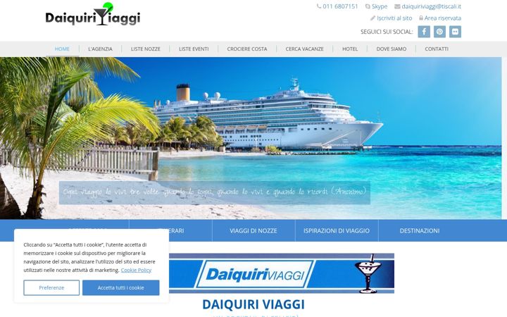 Screenshot of daiquiriviaggi.it