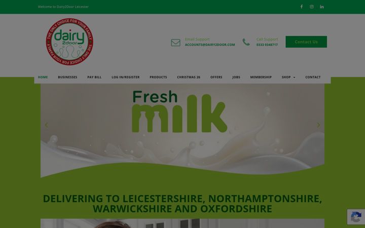 Screenshot of dairy2door.com
