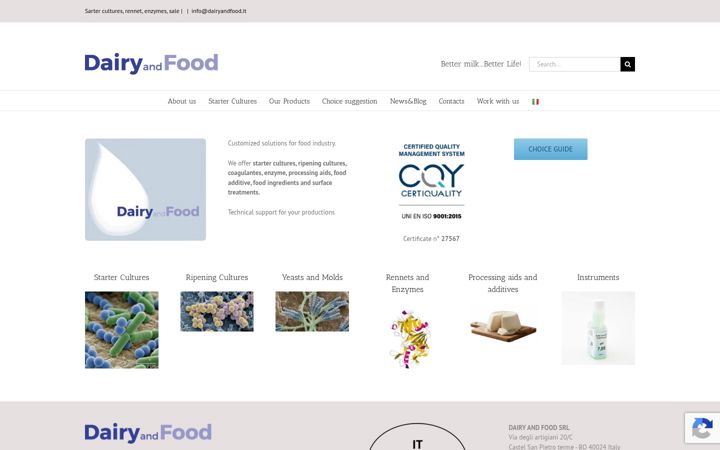 Screenshot of dairyandfood.it