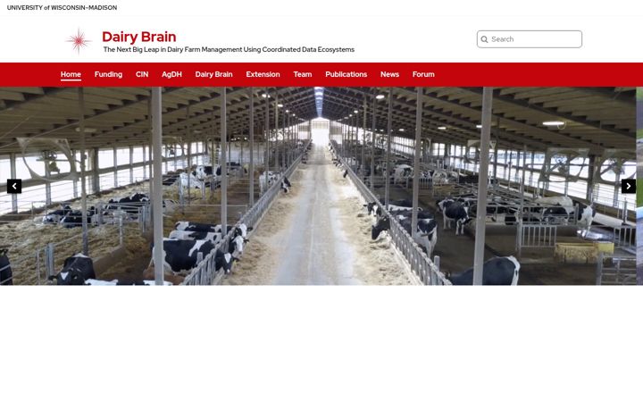Skjermbilde av dairybrain.wisc.edu