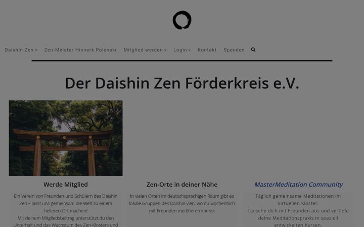Screenshot of daishinzen.de