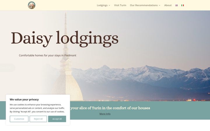 Screenshot of daisy-lodgings.it