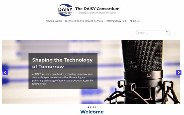 Screenshot of daisy.org