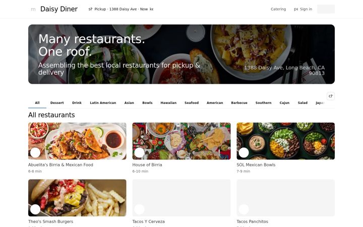 Screenshot of daisydinerlongbeach.com