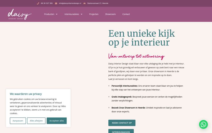 Skjermbilde av daisyinteriordesign.nl