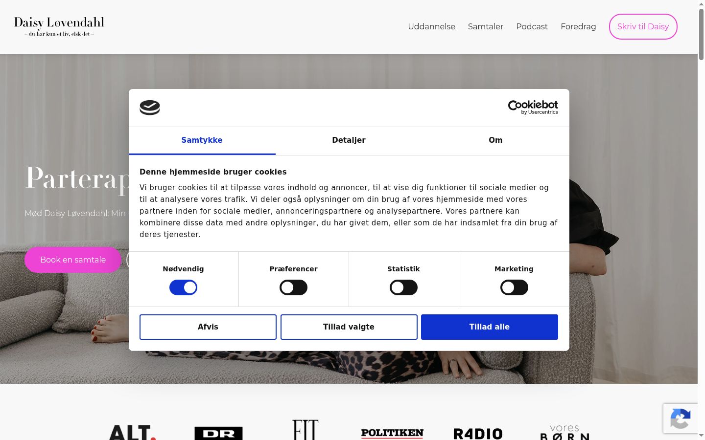 Capture d'écran de la bannière de consentement affichée avant toute interaction