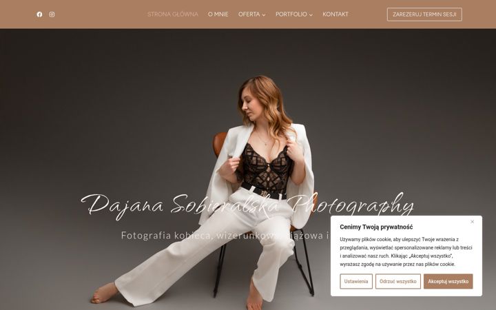 Screenshot of dajanasobieralska.pl