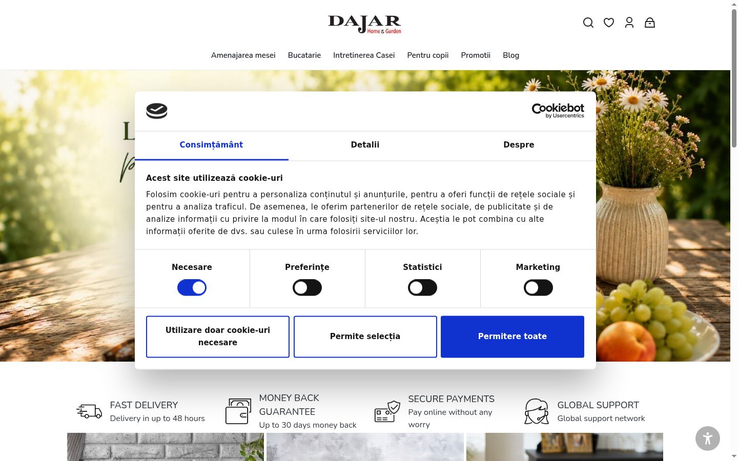 Zrzut ekranu banera zgody wyświetlanego przed jakąkolwiek interakcją