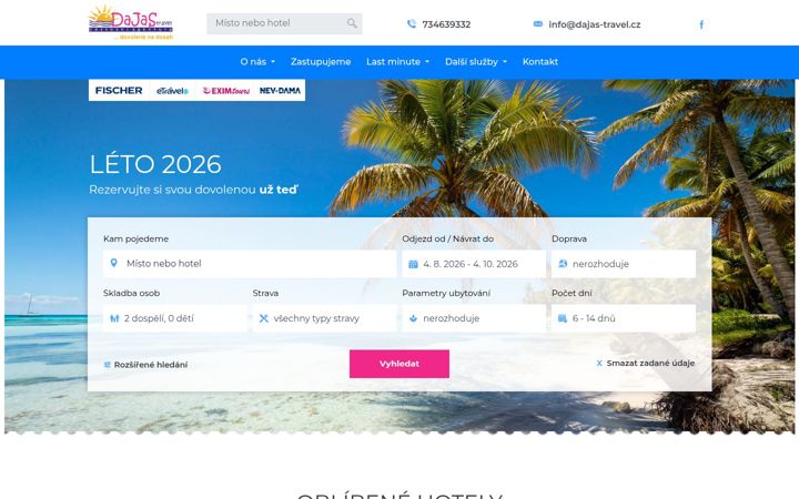 Screenshot ta' dajas-travel.cz