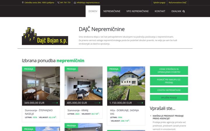Screenshot von dajc-nepremicnine.si