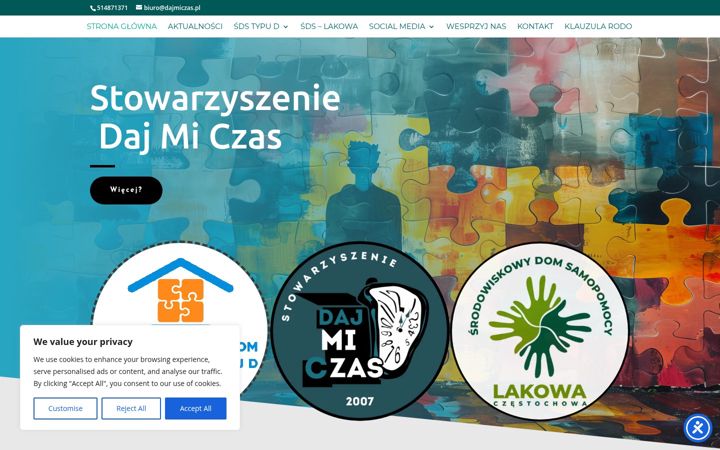 Screenshot of dajmiczas.pl
