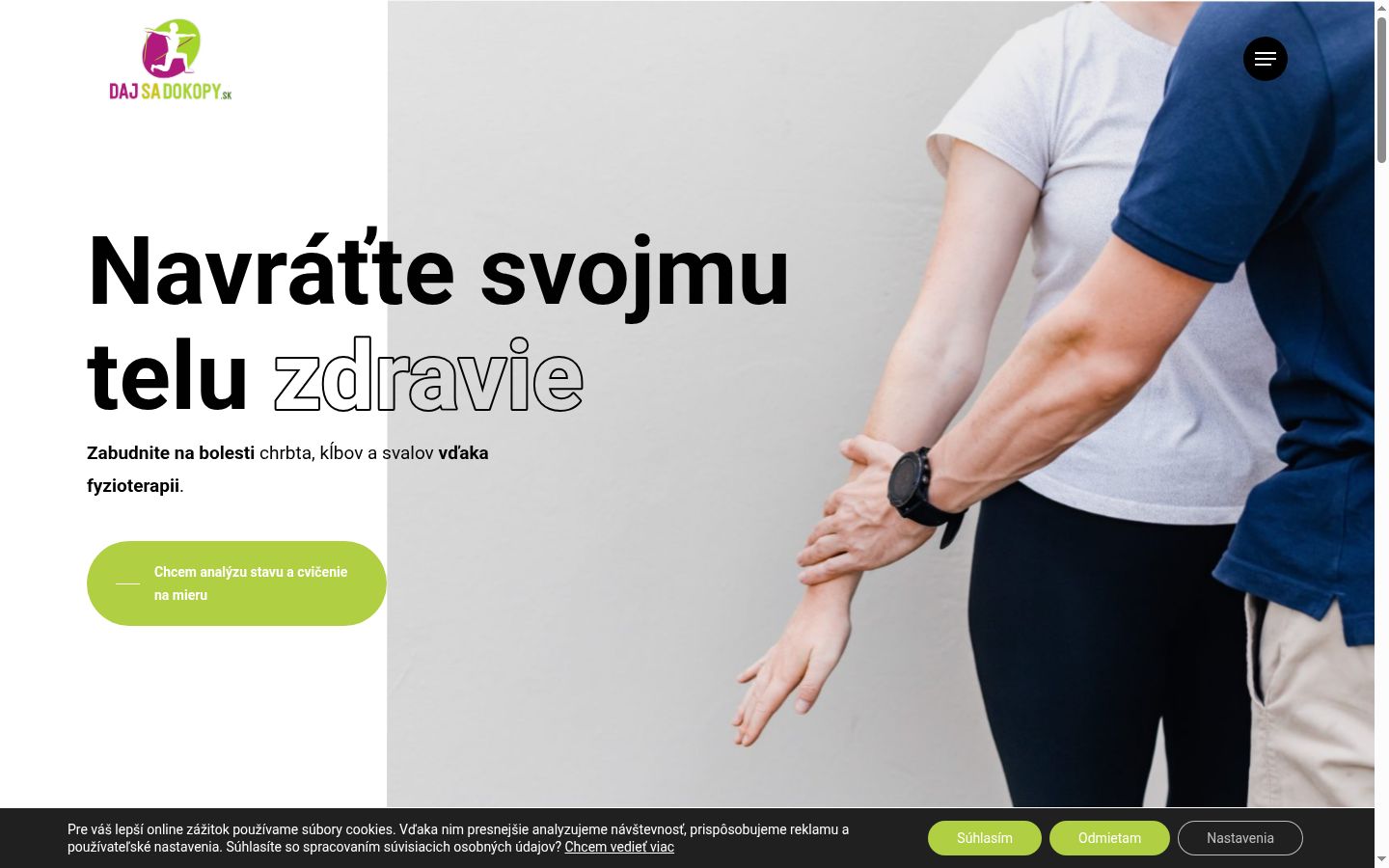 Snimka zaslona bannera za privolu prikazanog prije bilo kakve interakcije
