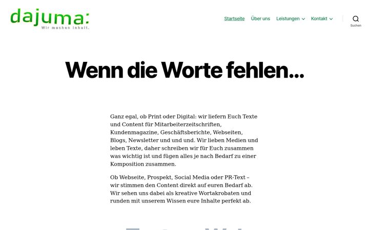 Screenshot of dajuma.at