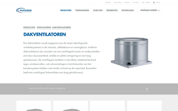Skjermbilde av dak-ventilator.nl