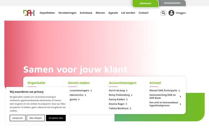 Skjermbilde av dak.nl