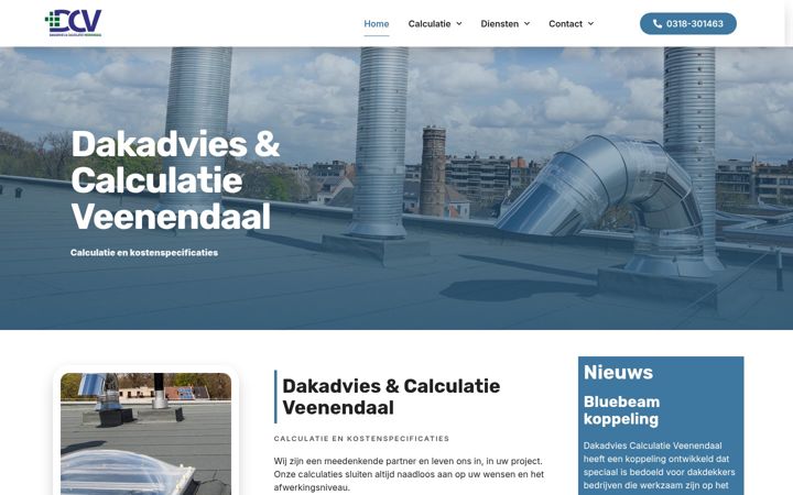 Skjermbilde av dakadvies-calculatie.nl