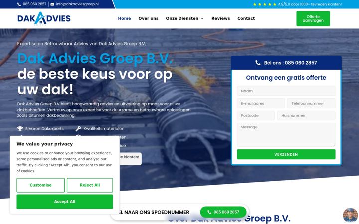 Screenshot of dakadviesgroep.nl